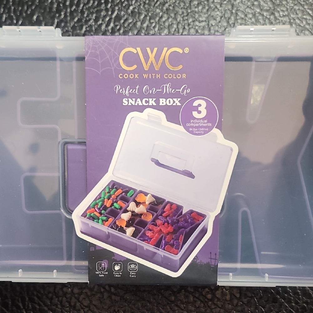 CWC Cook With Color Purple "EEK" Perfecr On The Go Snack Box - Picture 4 of 5